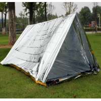 Emergency Survival Shelter Tent  2 Person Mylar Thermal Shelter Reflective Material Conserves Heat Tent Best Survival Gear